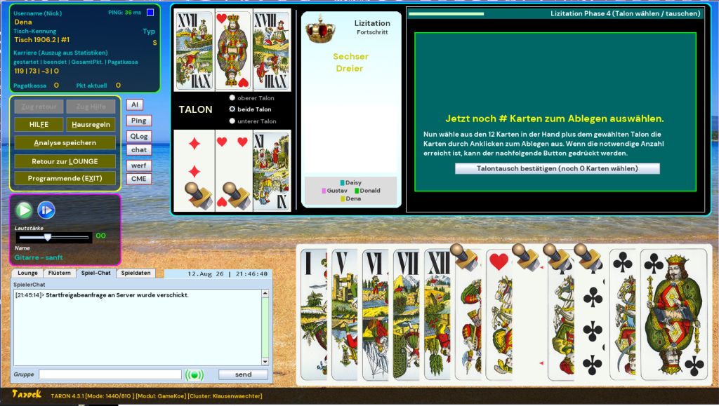 Screenshot 07 | Produkt: Tarock Königrufen online | Triangle Productions