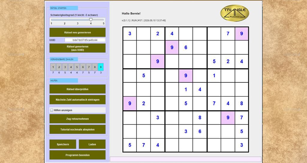 Screenshot 03 | Produkt: Sudoku | Triangle Productions