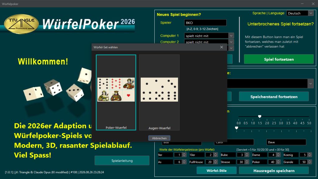 Screenshot 03 | Produkt: Würfelpoker | Triangle Productions